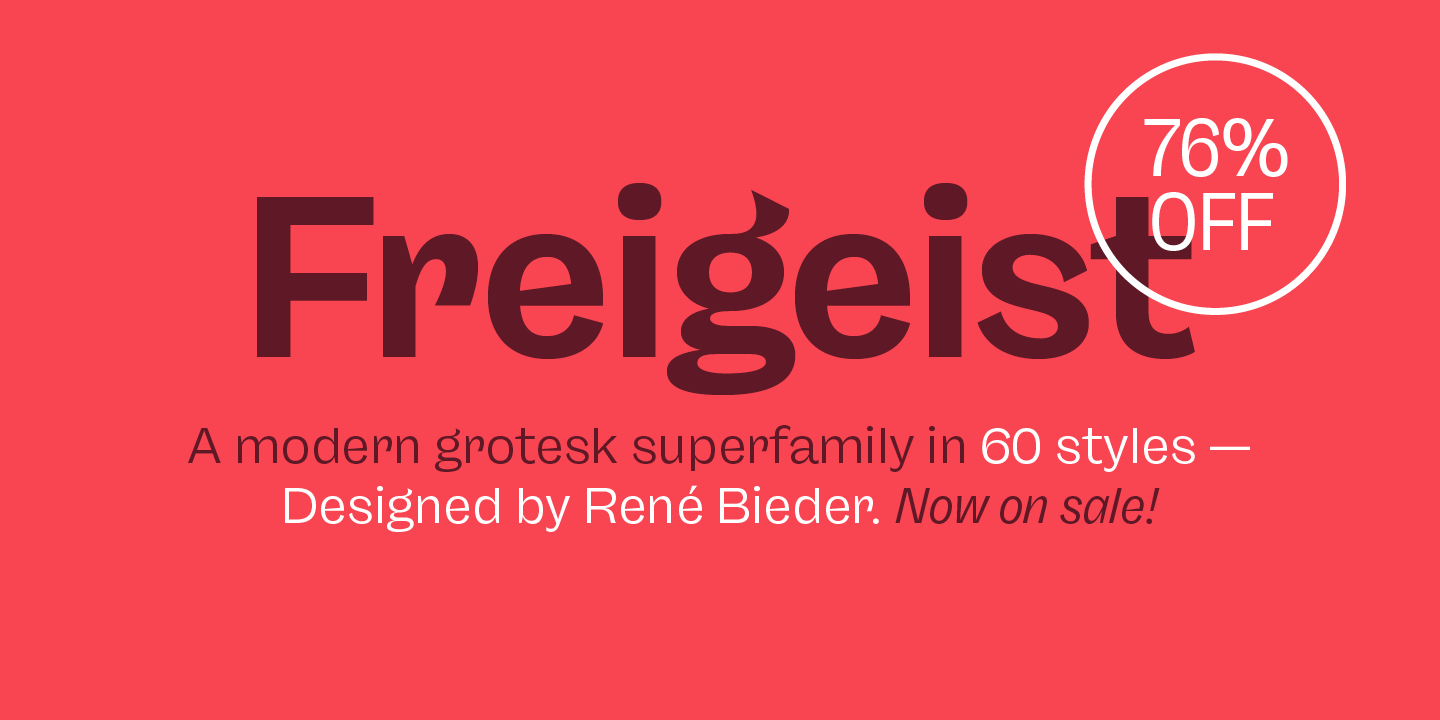 Example font Freigeist XWide #1